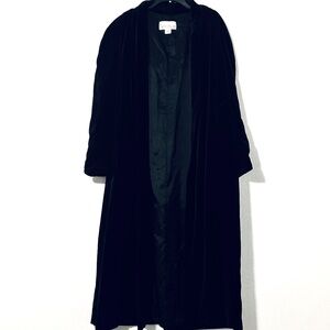 JS Collections Velvet Overcoat (Black)